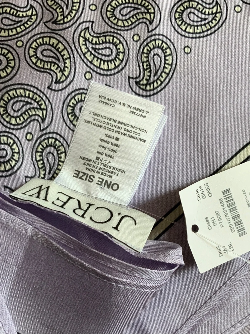 Lavender Purple JCrew Oversized silk bandana lavender JCrew Printed silk scar